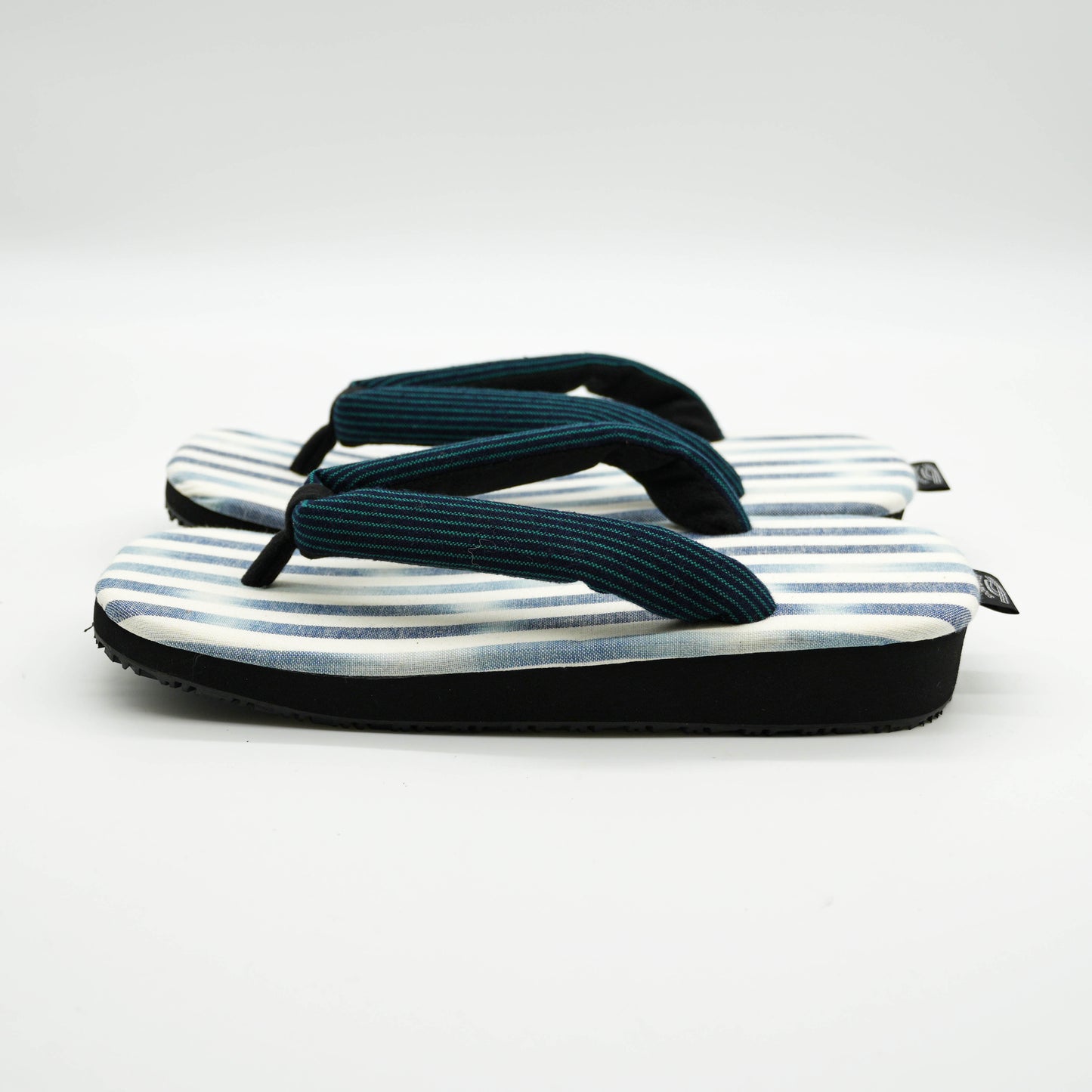 Indigo blur stripe white