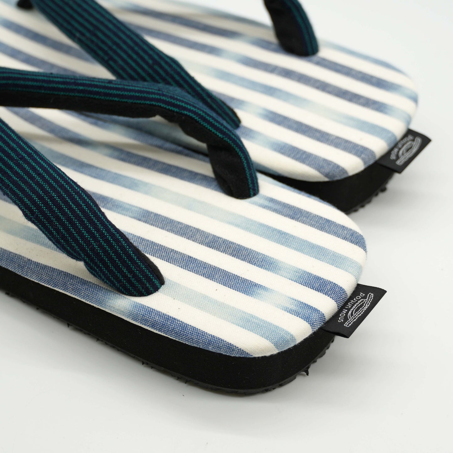 Indigo blur stripe white