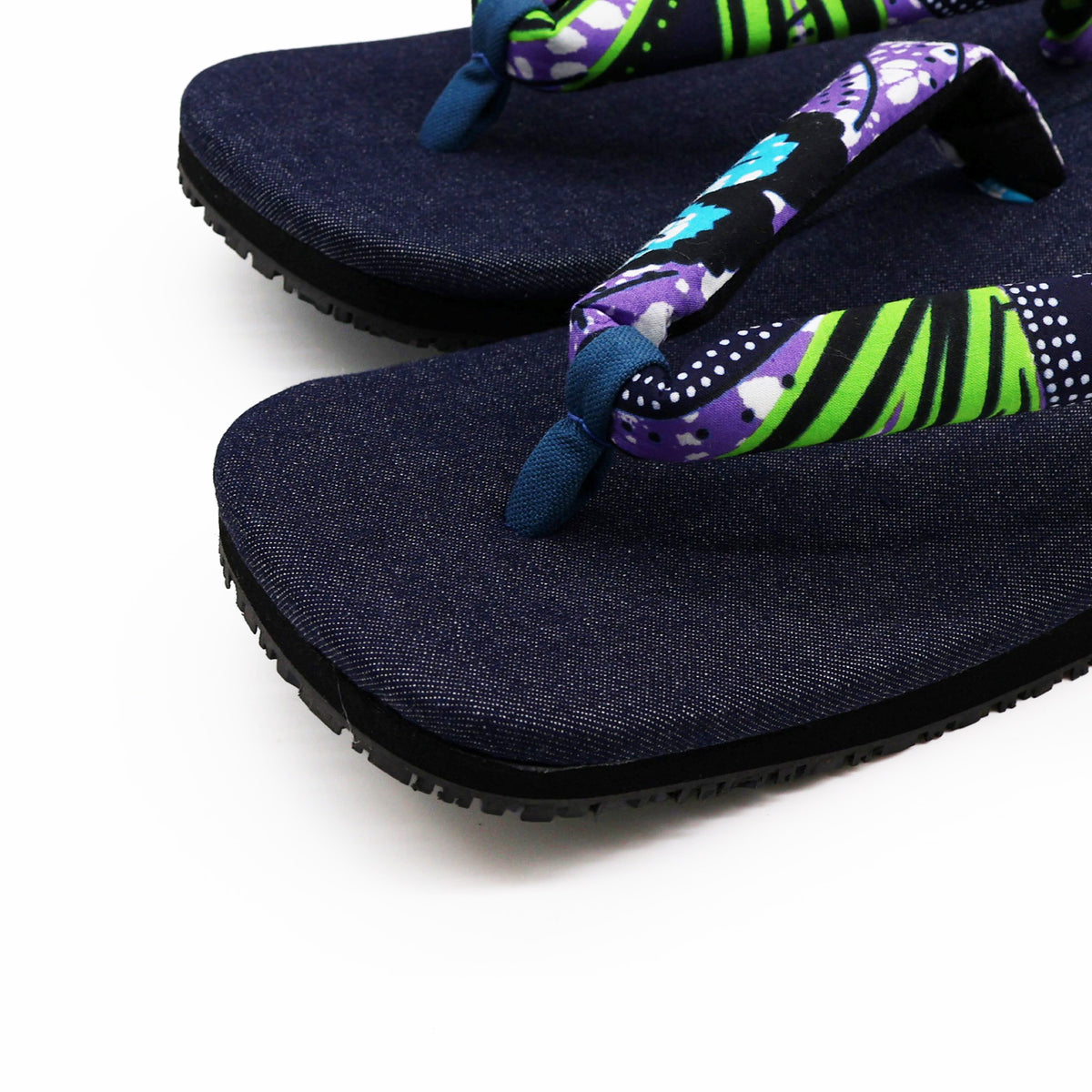 日常穿著的雪駄 purple＆green×DENIM