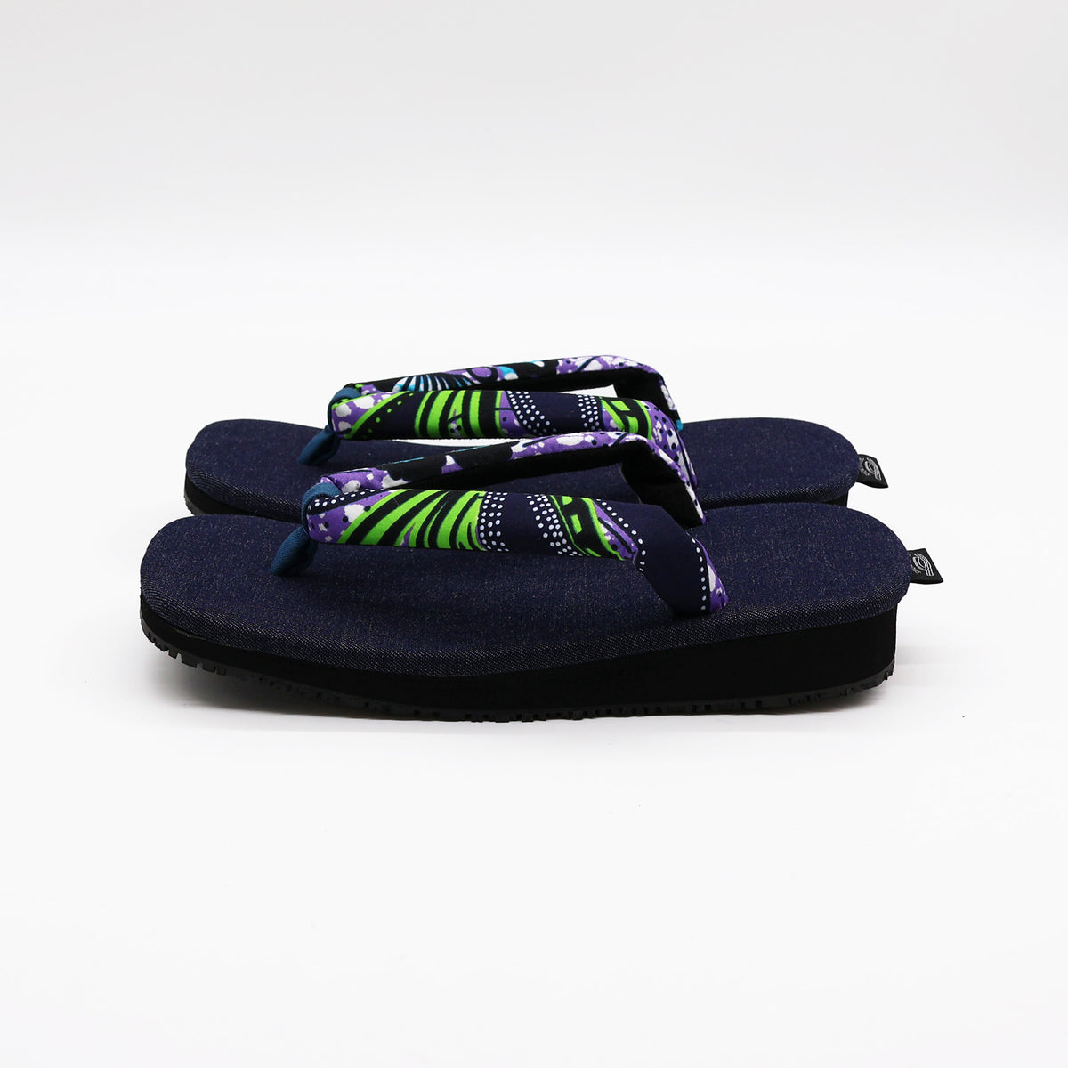 日常穿著的雪駄 purple＆green×DENIM