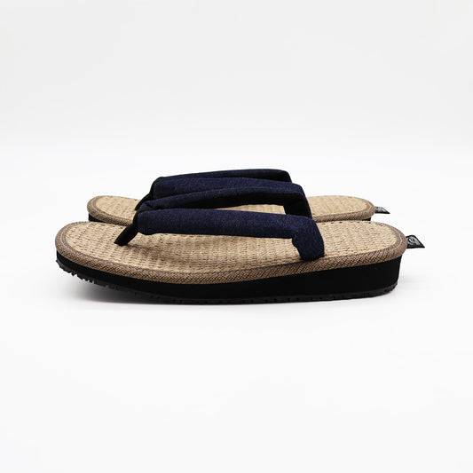 普段に履ける雪駄　デニム×麻