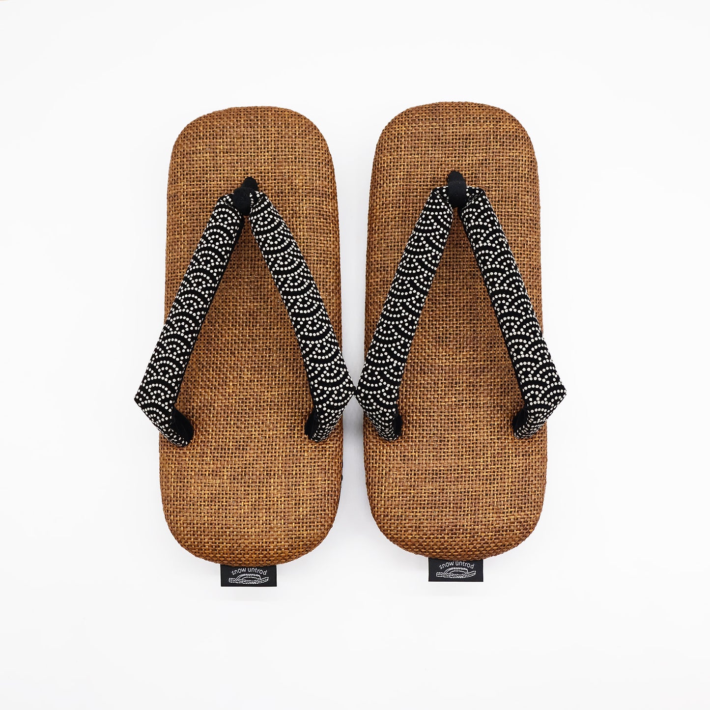 普段に履ける雪駄　和柄　印伝調青海波×カスタム