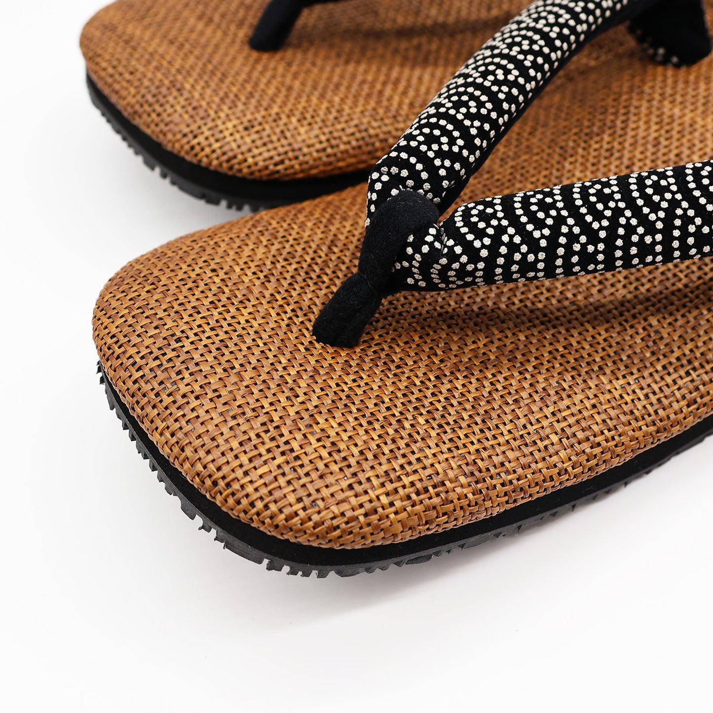 普段に履ける雪駄　和柄　印伝調青海波×カスタム