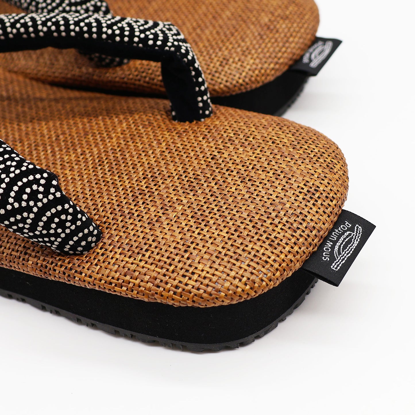 普段に履ける雪駄　和柄　印伝調青海波×カスタム