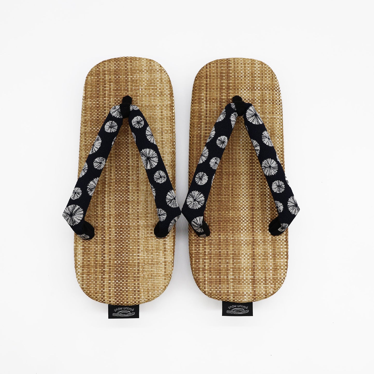 普段に履ける雪駄　 tree stamp dot NV ×Nパナマ