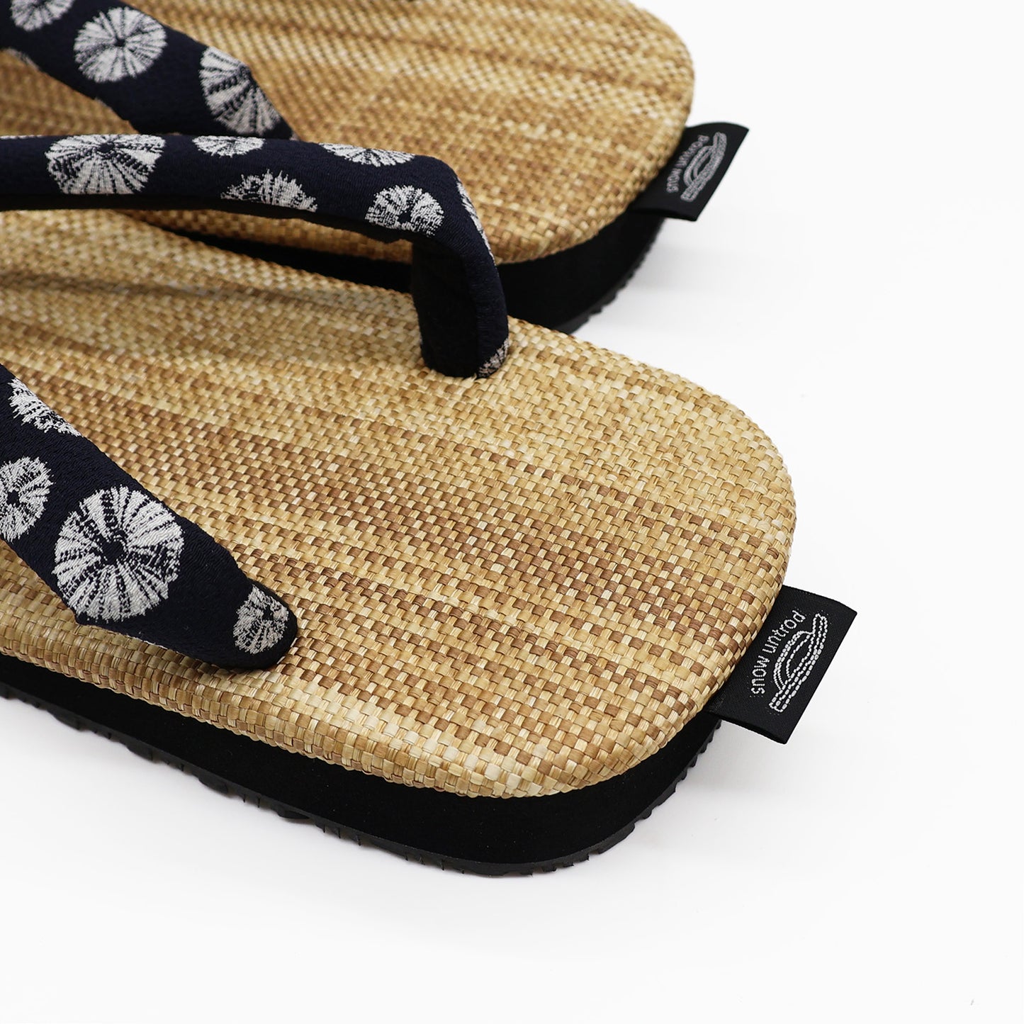 普段に履ける雪駄　 tree stamp dot NV ×Nパナマ