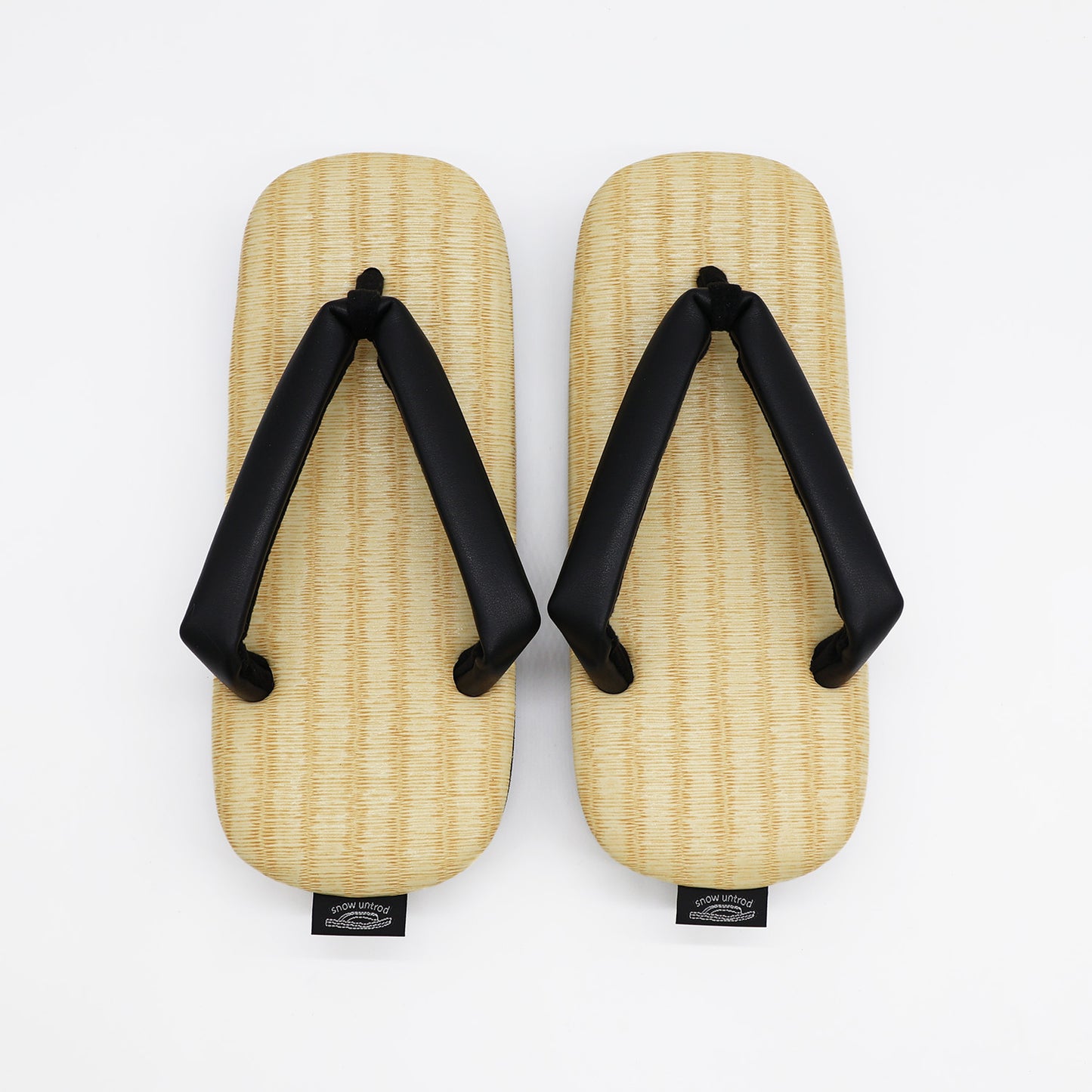 普段に履ける雪駄　和柄　黄チバ×革