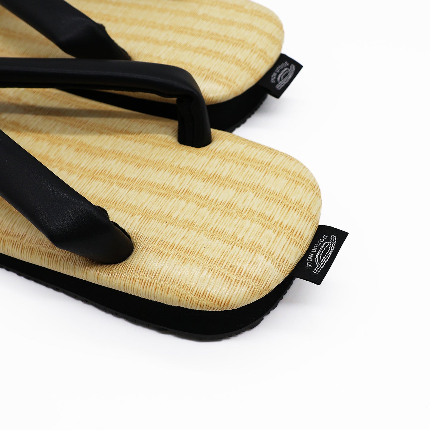 普段に履ける雪駄　和柄　黄チバ×革