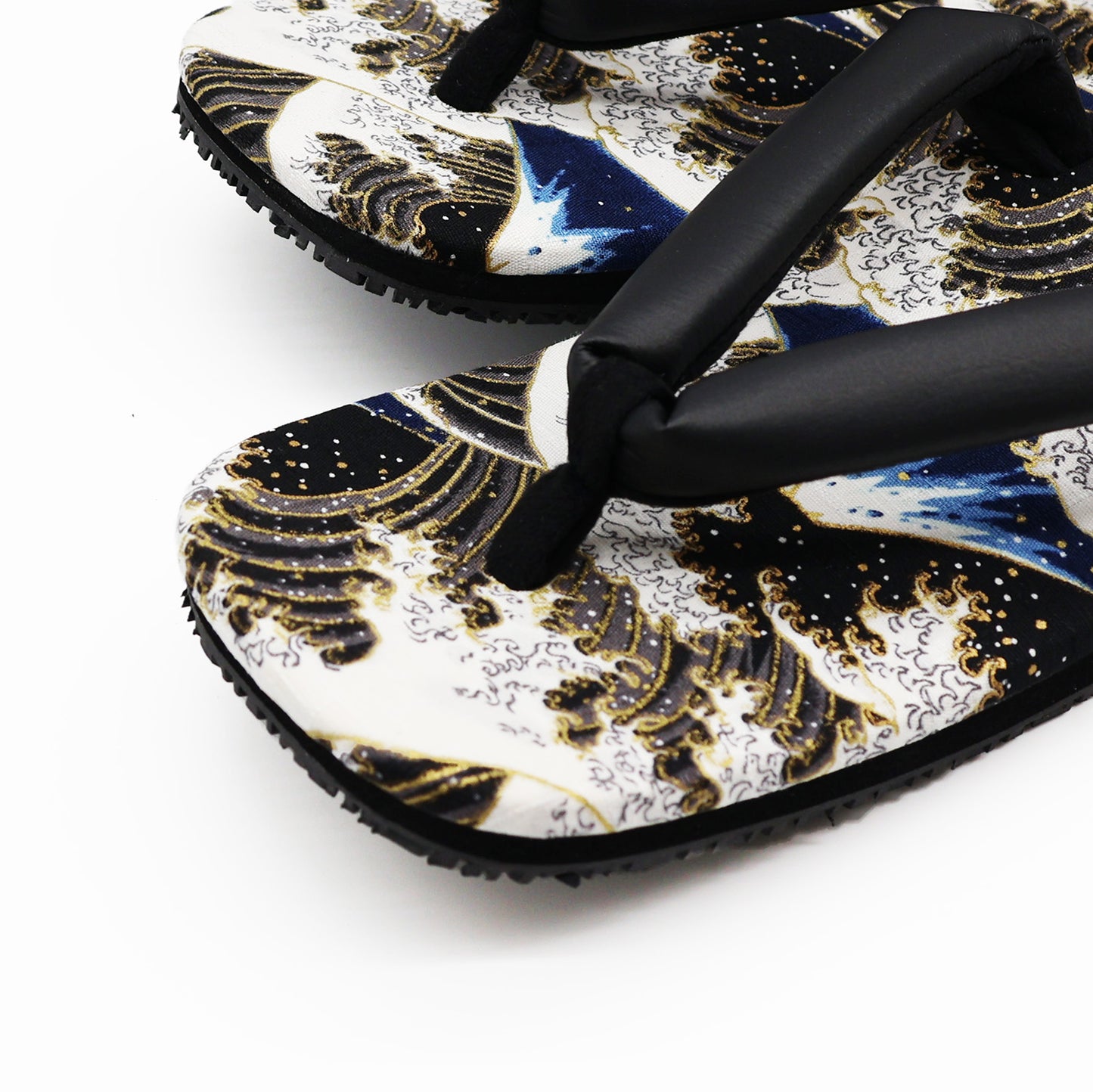 普段に履ける雪駄　和柄　富士と荒波