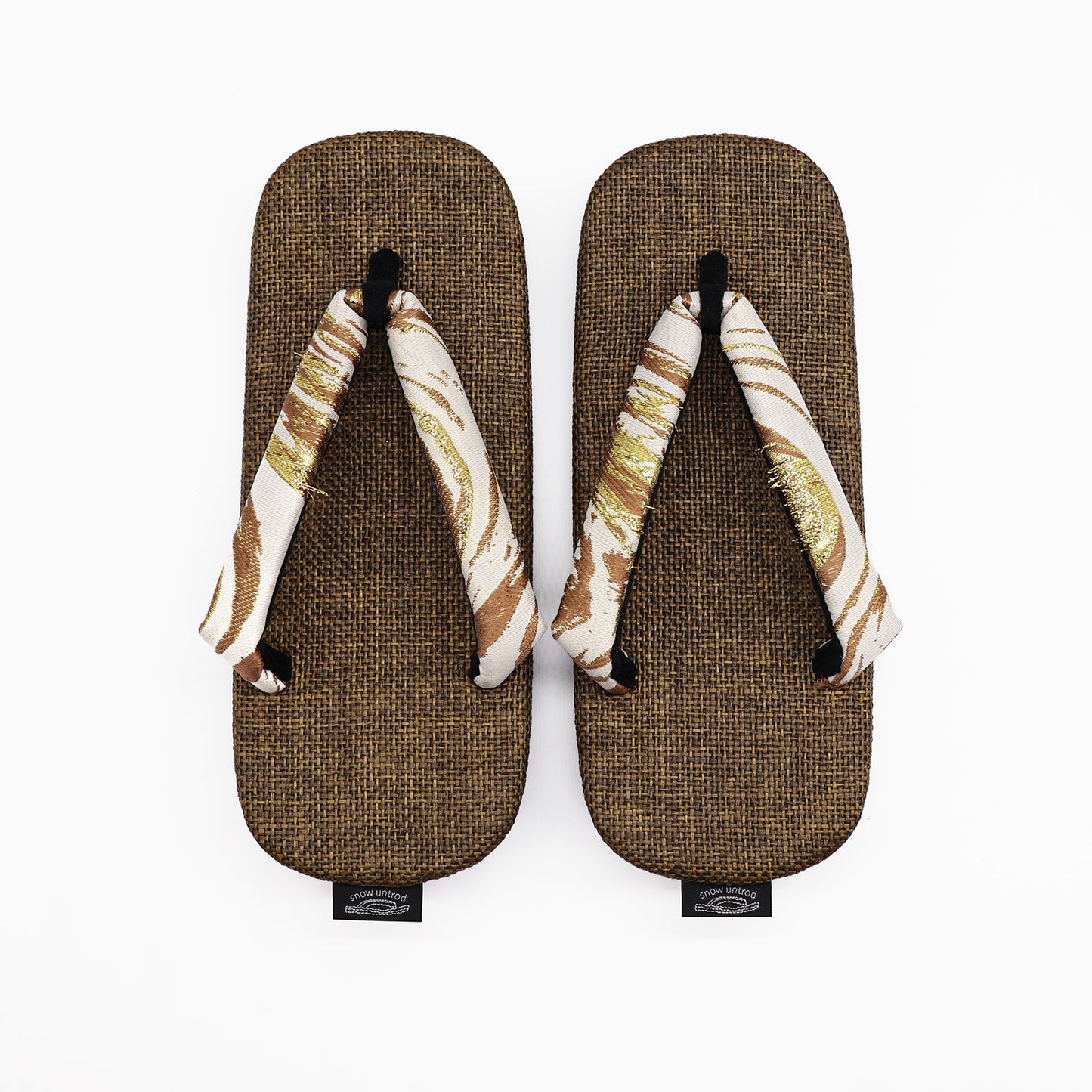 普段に履ける雪駄　 金糸波型 coffee × カスタム