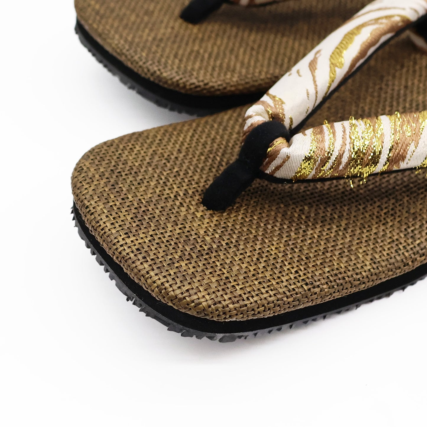 普段に履ける雪駄　 金糸波型 coffee × カスタム