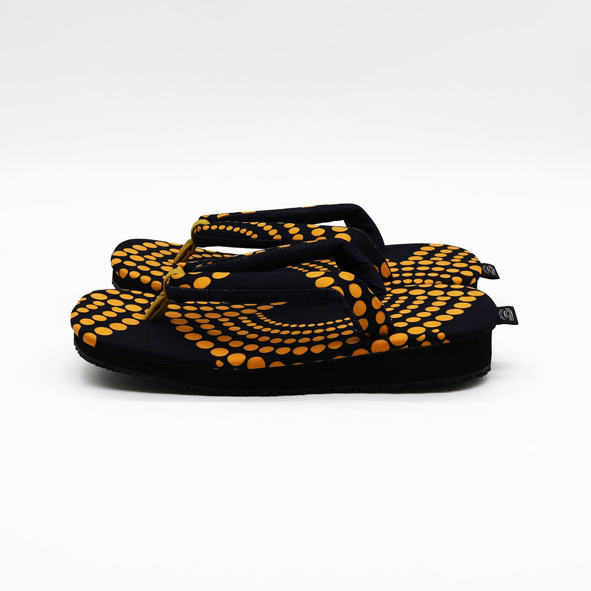 普段に履ける雪駄　 navy＆orange pattern